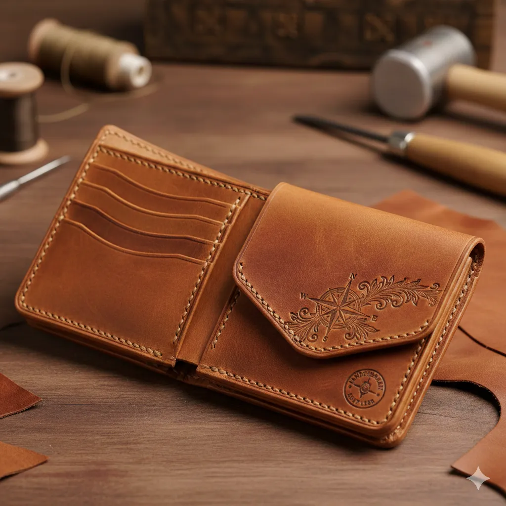 Handgemaakte portemonnee